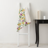 Monogramm Lila Gelbgrün Sherpadecke (Beispiel)