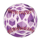 Monogramm Lila geometrische Juwelenformen Baseball (Vorderseite)