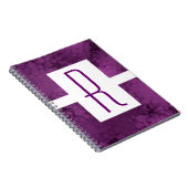 Monogramm Lila gesprenkelt Notizblock (Rechte Seite)