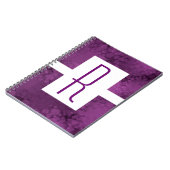 Monogramm Lila gesprenkelt Notizblock (Linke Seite)