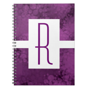 Monogramm Lila gesprenkelt Notizblock