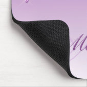 Monogramm lila Glitzer-Mauspad Mousepad (Ecke)