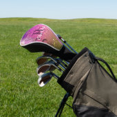 Monogramm lila, Gold und Weißes Ombre | Ozean Golf Headcover (In SItu)