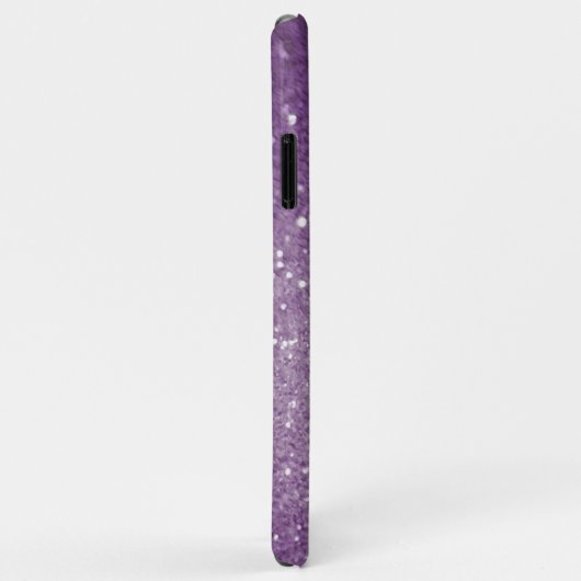 *~* Monogramm Lila Gradient Ombre Glitzer Case-Mate iPhone Hülle (Hinten/Rechts)