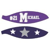 Monogramm Lila, grau und weiß Basketball (Panele)