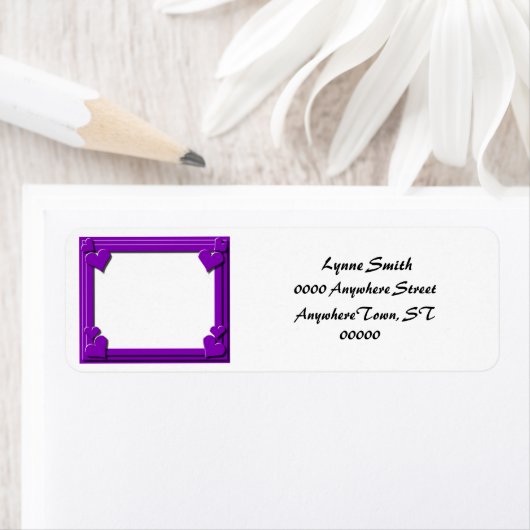 Monogramm lila Herzrahmen (Insitu)