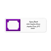 Monogramm lila Herzrahmen (Vorne)