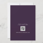 Monogramm Lila Hochzeit Einladung (Rückseite)