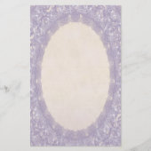 Monogramm Lila I Wedding Lace Stationery Briefpapier (Vorderseite)