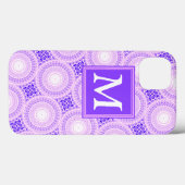 Monogramm lila Kreismuster Case-Mate iPhone c Hülle (Rückseite (Horizontal))
