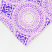 Monogramm lila Kreismuster Fleecedecke (Ecke)