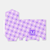 Monogramm lila Kreismuster Geschenkschachtel (Ungefaltet)