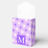 Monogramm lila Kreismuster Geschenkschachtel (Geöffnet)