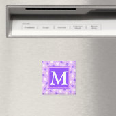Monogramm lila Kreismuster Magnet (In Situ (Geschirrspüler))
