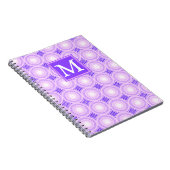 Monogramm lila Kreismuster Notizblock (Rechte Seite)