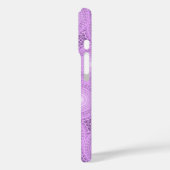 Monogramm-Lila-lila Kreismuster Case-Mate iPhone Hülle (Rückseite / Links)