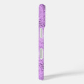 Monogramm-Lila-lila Kreismuster Case-Mate iPhone Hülle (Rückseite / Rechts)