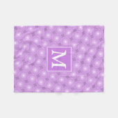 Monogramm-Lila-lila Kreismuster Fleecedecke (Vorderseite (Horizontal))