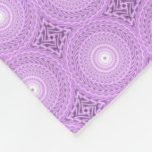 Monogramm-Lila-lila Kreismuster Fleecedecke (Ecke)
