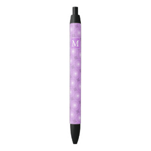 Monogramm-Lila-lila Kreismuster Kugelschreiber