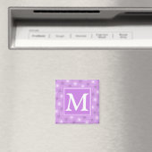Monogramm-Lila-lila Kreismuster Magnet (In Situ (Geschirrspüler))