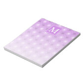 Monogramm-Lila-lila Kreismuster Notizblock (Rotiert)