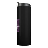 Monogramm Lila Name Thermaltumbler Thermosbecher (Nach rechts gedreht)