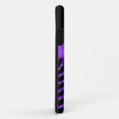 Monogramm lila, schwarzer GlitzerZebra iPhone 5 Case-Mate iPhone Hülle (Hinten/Rechts)