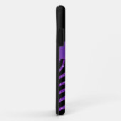 Monogramm lila, schwarzer GlitzerZebra iPhone 5 Case-Mate iPhone Hülle (Hinten/Rechts)