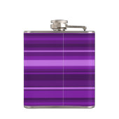 Monogramm lila Streifen Flachmann (Rückseite)