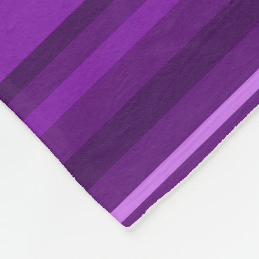 Monogramm lila Streifen Fleecedecke (Ecke)
