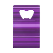 Monogramm lila Streifen Geldbeutel Flaschenöffner (Rückseite)