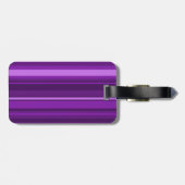 Monogramm lila Streifen Gepäckanhänger (Rückseite horizontal)