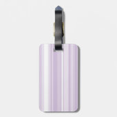 Monogramm lila Streifen Gepäckanhänger (Rückseite vertikal)