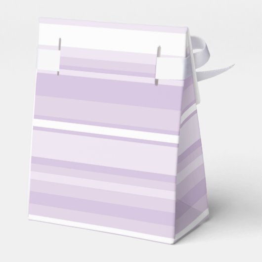Monogramm lila Streifen Geschenkschachtel (Rückseite)