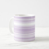 Monogramm lila Streifen Kaffeetasse (Vorderseite Links)