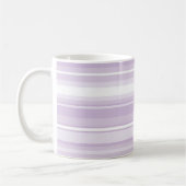 Monogramm lila Streifen Kaffeetasse (Links)
