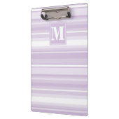 Monogramm lila Streifen Klemmbrett (Links)