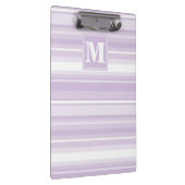 Monogramm lila Streifen Klemmbrett (Rechts)