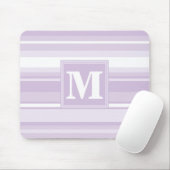 Monogramm lila Streifen Mousepad (Mit Mouse)