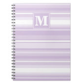 Monogramm lila Streifen Notizblock (Vorderseite)