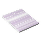 Monogramm lila Streifen Notizblock (angewinkelt)