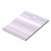 Monogramm lila Streifen Notizblock (Rotiert)