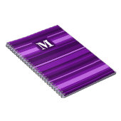 Monogramm lila Streifen Notizblock (Rechte Seite)