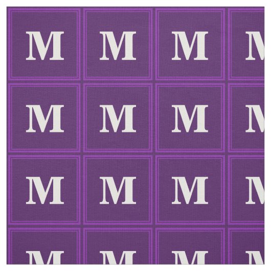 Monogramm lila Streifen Stoff (Muster)