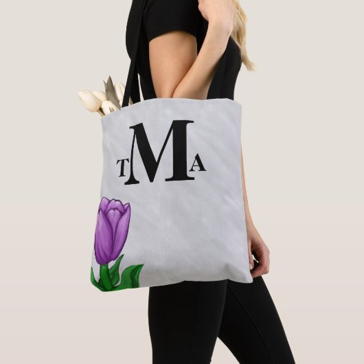 Monogramm Lila Tulip Tasche (Von Nahem)