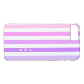 Monogramm lila und rosa vertikale Streifen Case-Mate iPhone Hülle (Rückseite (Horizontal))