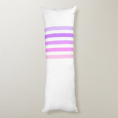 Monogramm lila und rosa vertikale Streifen Seitenschläferkissen (Rückseite (Vertikal))
