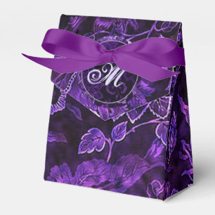 Monogramm Lila Vintager Blumenzentententzelt Geschenkschachtel