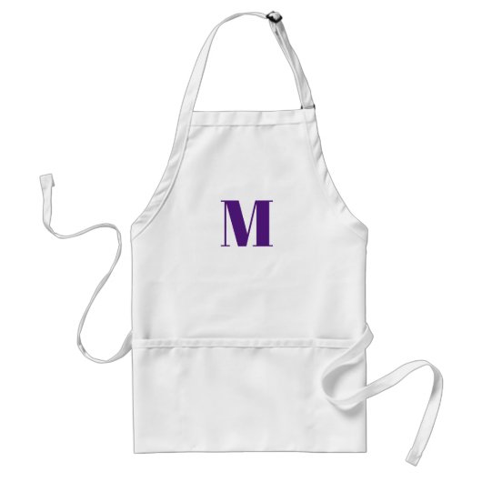 Monogramm lila violett anpassen schürze (Vorne)
